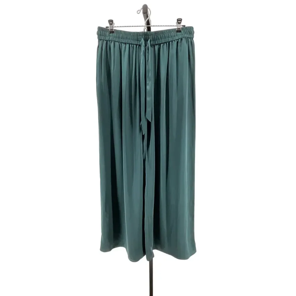 Zimmermann Gathered Teal Wide-Leg Size 3 Pants - Picture 3 of 6